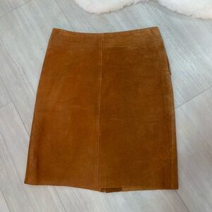 Elegant Tan Suede Skirt